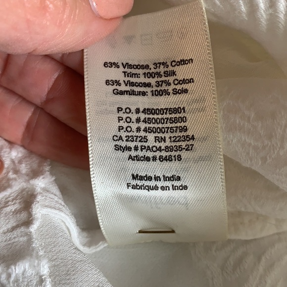 Aritzia Wilfred XXS oversized burn out ivory sheath dress wedding boho l… - Picture 9 of 10